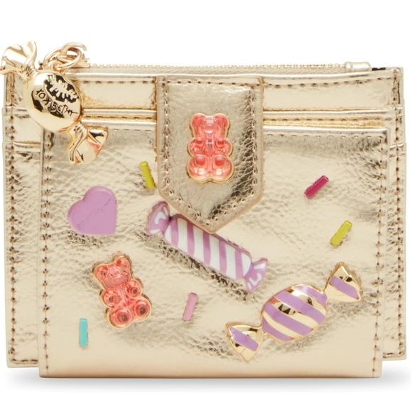 Betsey Johnson Gold Candy Bifold Wallet - Picture 2 of 6